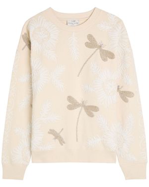 Forte Forte Embellished Stretch-Cotton Sweatshirt - Natural