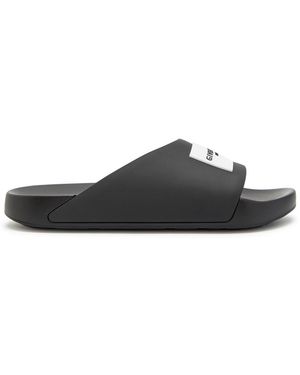 Givenchy Logo Rubber Sliders - Black