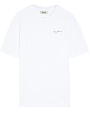 Forét Embroidered Cotton T-Shirt - White