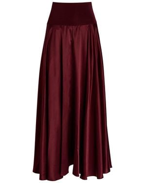 Esse Studios Illi Silk Maxi Skirt - Purple