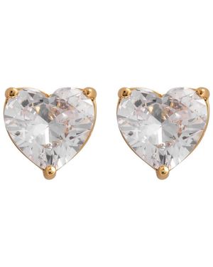 Kate Spade My Love Heart-Embellished Stud Earrings - White