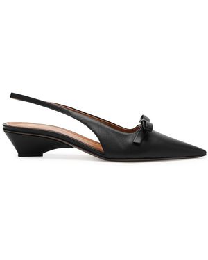 Atp Atelier Fumane 40 Leather Slingback Court Shoes - Black