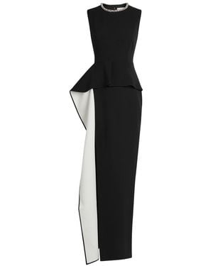 Roland Mouret Waist Drape Crepe Gown - Black