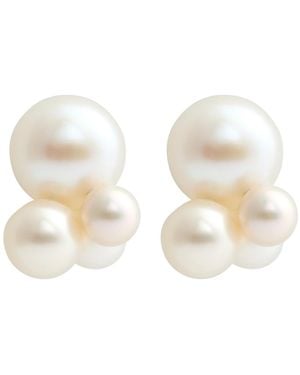 Eliou Cata Stud Earrings - White