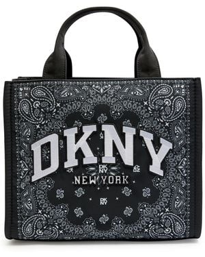 DKNY Hadlee Medium Printed Nylon Tote - Black