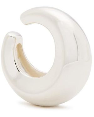 Nina Gordon Concave Small Sterling Ear Cuff - White