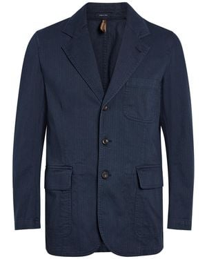 Drake's Herringbone Cotton-Twill Jacket - Blue