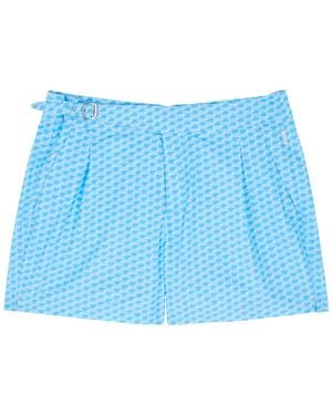 Gusari The London Printed Shell Swim Shorts - Blue