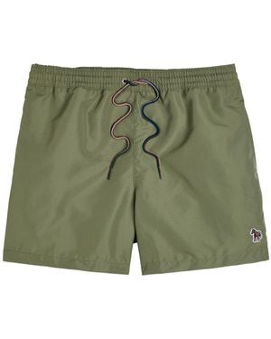 Paul Smith Zebra-Appliquéd Shell Swim Shorts - Green