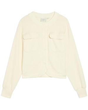Varley Hartwell Button-Through Stretch-Jersey Cardigan - Natural