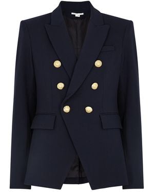 Veronica Beard Miller Dickey Crepe Blazer - Blue