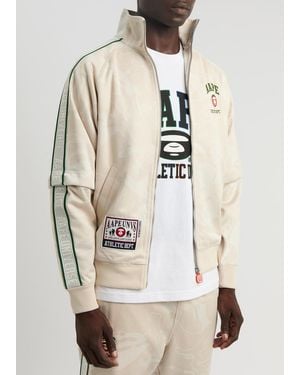 Aape Logo Camouflage-Jacquard Jersey Track Jacket - Natural