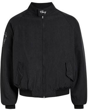CHERRY LA Championship Embroidered Shell Jacket - Black