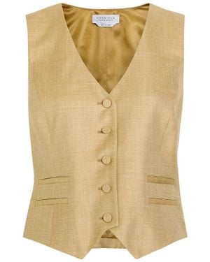 Gabriela Hearst Coleridge Wool And Silk-Blend Vest - Natural
