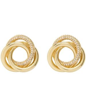 CZ by Kenneth Jay Lane 22Kt-Plated Drop Earrings - Metallic