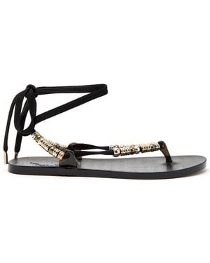 Ancient Greek Sandals Esther Beaded Jelly Sandals - White