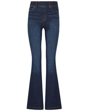 Spanx Dark Flared-Leg Jeans - Blue