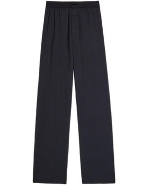 Skims Modal-Blend Wide-Leg Trousers - Blue