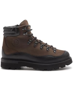 Moncler Peka Trek Panelled Nubuck Hiking Boots - Black