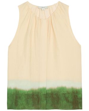 Vince Dip-Dye Woven Top - Green