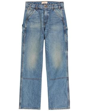 CHERRY LA Carpenter Relaxed Straight-Leg Jeans - Blue