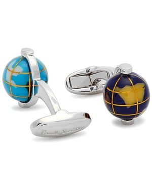 Paul Smith Globe Enamelled Cufflinks - Blue