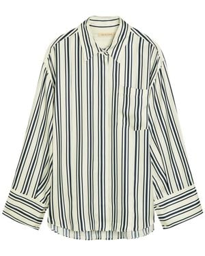 Heirlome Francis Striped Silk Shirt - Blue