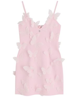 Coperni Butterfly Appliqué Scuba Mini Dress - Pink