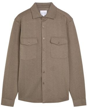Raith Joseph Zigzag-Jacquard Woven Overshirt - Brown