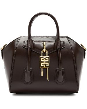 Givenchy Antigona Lock Toy Leather Top Handle Bag - Black
