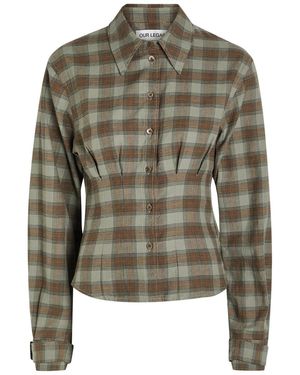 Our Legacy Envelop Plaid Cotton Shirt - Green