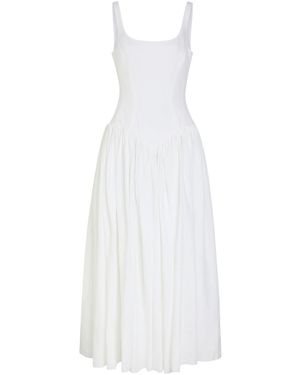 Gabriela Hearst Naia Linen Maxi Dress - White