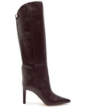 Jimmy Choo Alizze 85 Leather Knee-High Boots - Brown