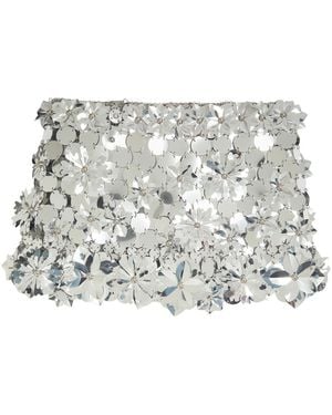 Rabanne Sequin-Embellished Linked Metal Mini Skirt - Metallic