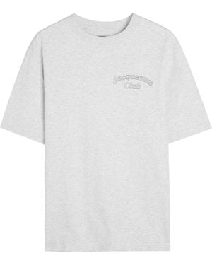 Jacquemus Le T-Shirt Club Logo Cotton T-Shirt - White