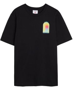 CASABLANCA 'Arche Printed Cotton T-Shirt - Black