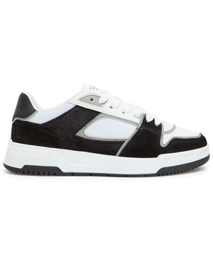 Cleens Lay Up Panelled Leather Trainers - White