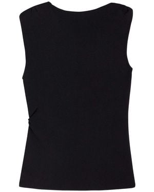 Almada Label Ami Off-The-Shoulder Knitted Tank - Black