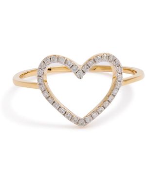 Yvonne Léon Bague Petit Coeur 18Kt Ring - White