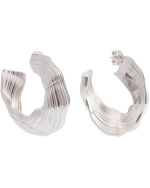 Louis Abel Abluvio Ridge Hoop Sterling Earrings - White