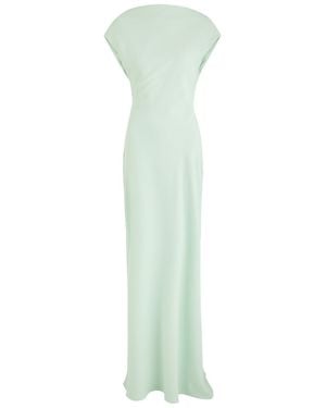 Odd Muse Drape Back Twill Maxi Dress - Green