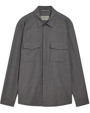 Canali Wool Overshirt - Gray