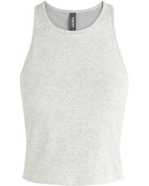 Vuori Pose Plyo Ribbed-Knit Tank - White