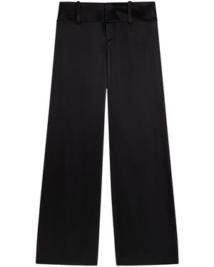 Alice + Olivia Olivia Wide-Leg Satin Trousers - Blue
