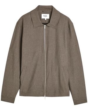 Wax London Eldon Houndstooth Jacket - Brown