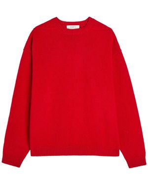 Studio Nicholson Hemyl Ribbed Wool Sweater - Red