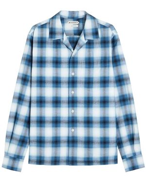JW Anderson Checked Cotton Shirt - Blue