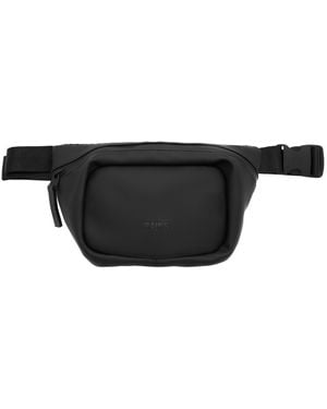 Rains Mini Rubberised Belt Bag - Black