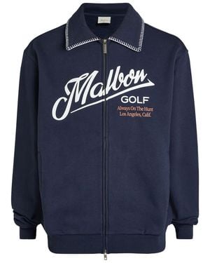 Malbon Maxewell Logo-Print Cotton Sweatshirt - Blue