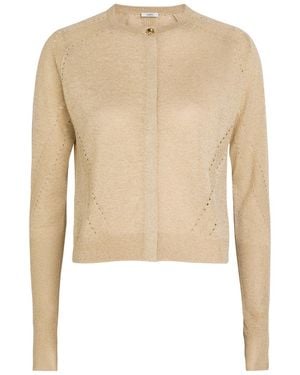 JOSEPH Tasse Lurex Knit Cardigan - Natural